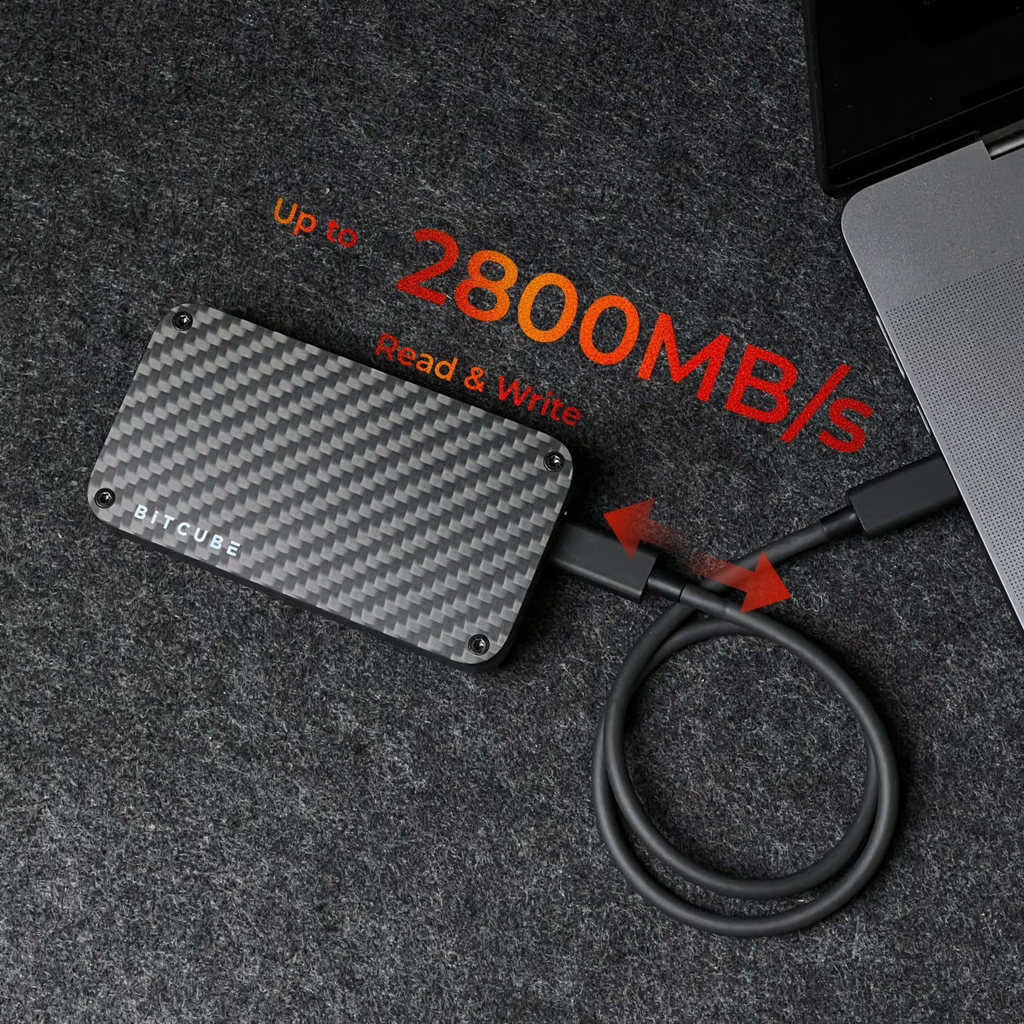 Bitcube: Fast NVMe SSD Enclosure - Carbon Fiber