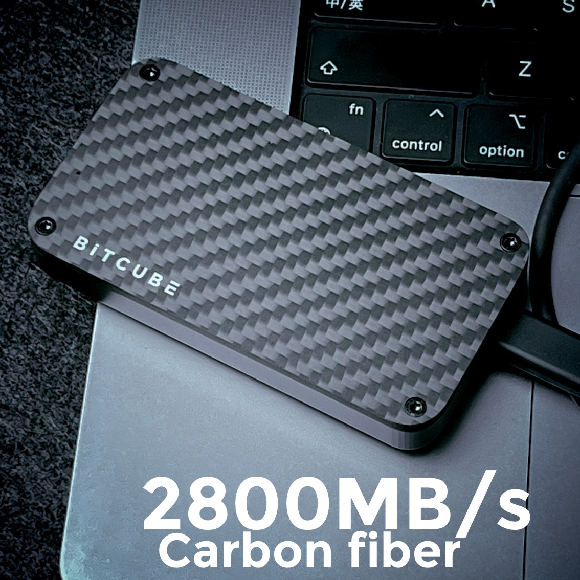 Bitcube: Fast NVMe SSD Enclosure - Carbon Fiber